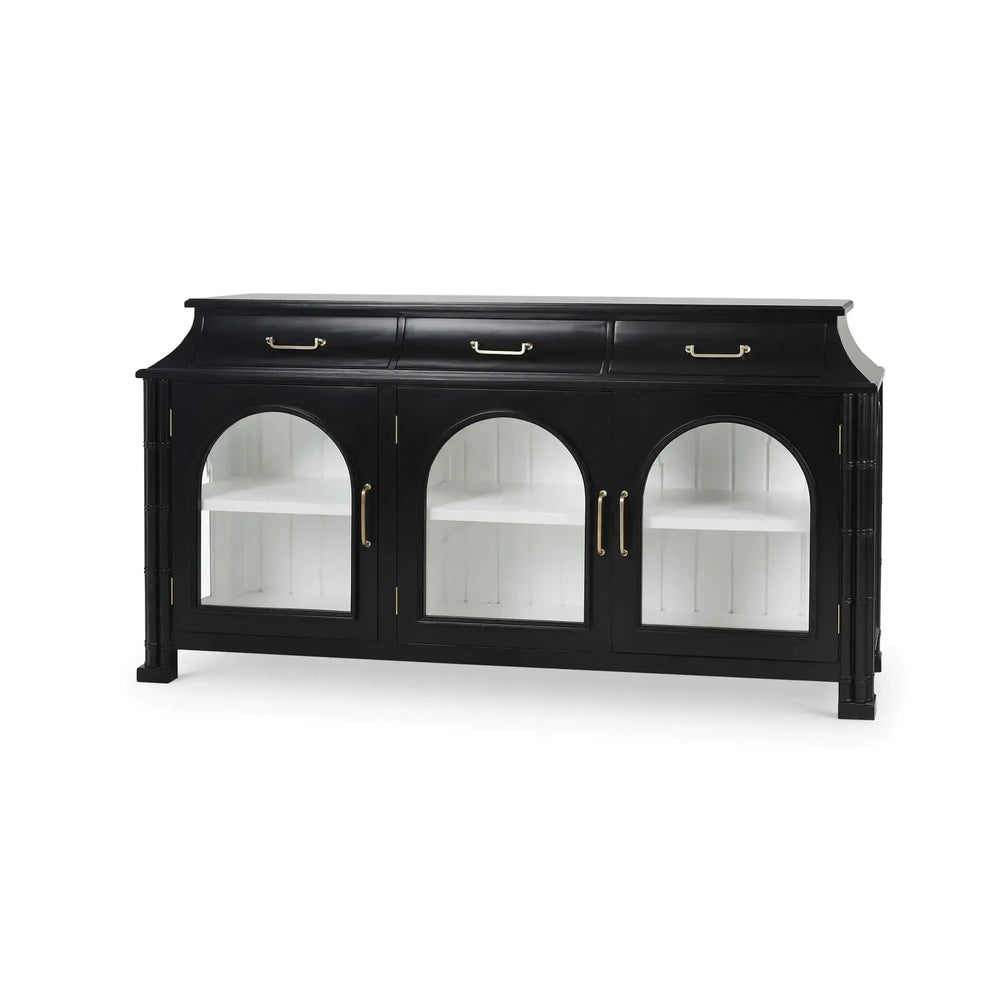 Farringdon 3 Door Orangery Cabinet-Blue Hand Home