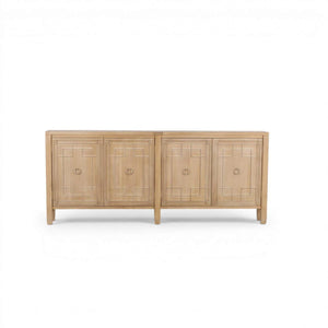 Knightsbridge Long Narrow Sideboard in Fruitwood-Blue Hand Home