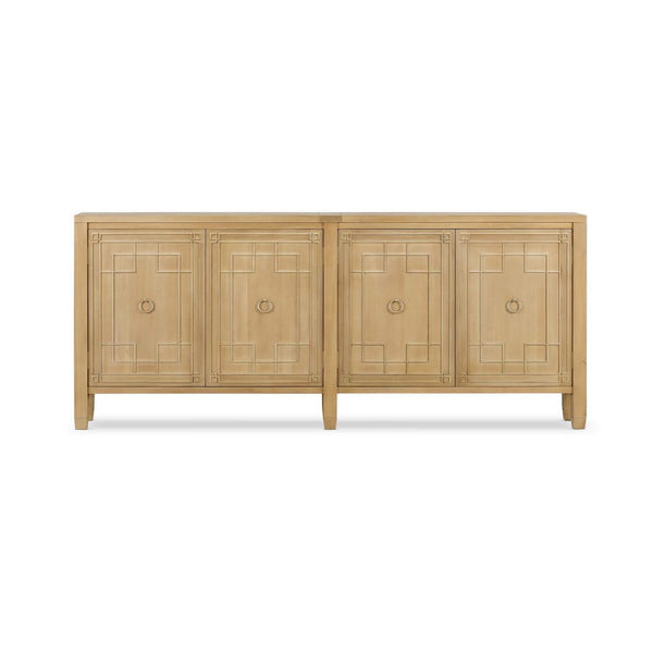 Knightsbridge Long Narrow Sideboard in Fruitwood-Blue Hand Home