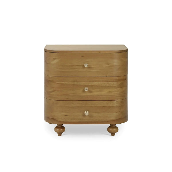 Fenchurch Solid Wood Bedside Table-Blue Hand Home