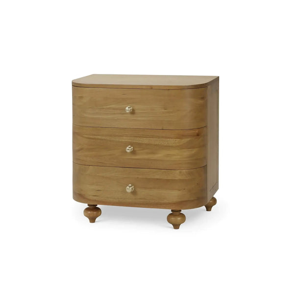 Fenchurch Solid Wood Bedside Table-Blue Hand Home
