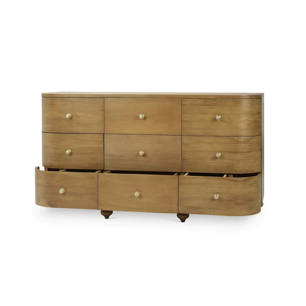 Fenchurch Solid Wood 9 Drawer Dresser-Blue Hand Home