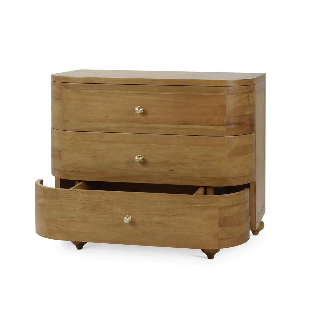 Fenchurch 3 Drawer Solid Wood Dresser-Blue Hand Home