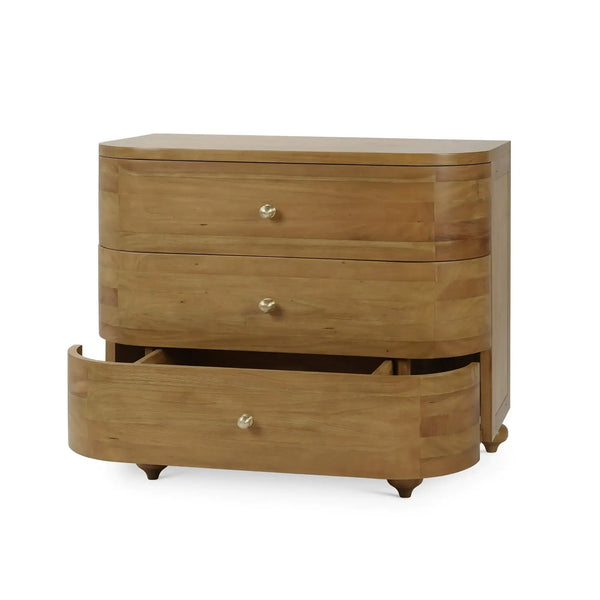 Fenchurch 3 Drawer Solid Wood Dresser-Blue Hand Home