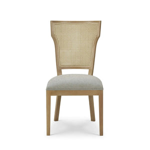 Aldgate Dining Chair w/ Rattan Back-Blue Hand Home