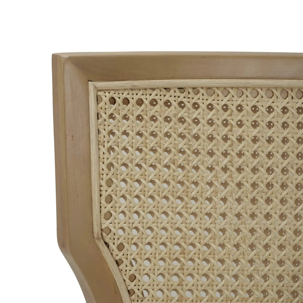 Aldgate Dining Chair w/ Rattan Back-Blue Hand Home