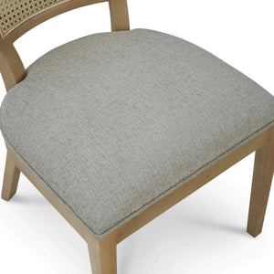 Aldgate Dining Chair w/ Rattan Back-Blue Hand Home