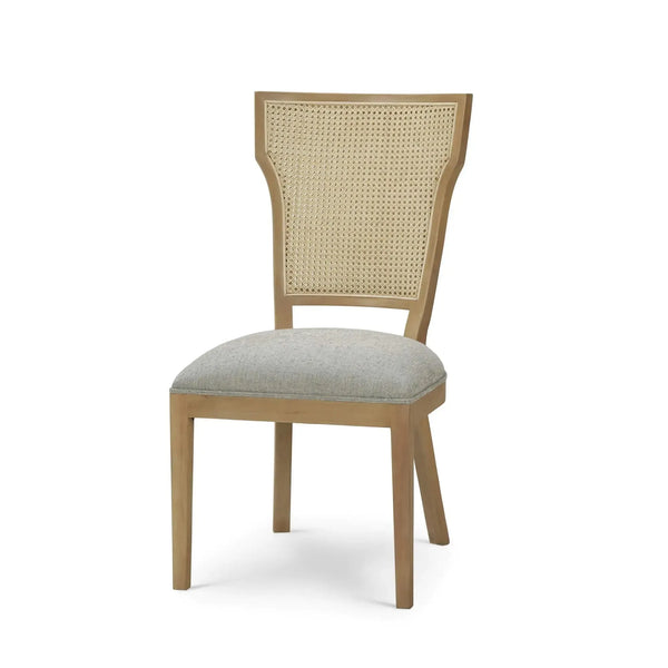 Aldgate Dining Chair w/ Rattan Back-Blue Hand Home