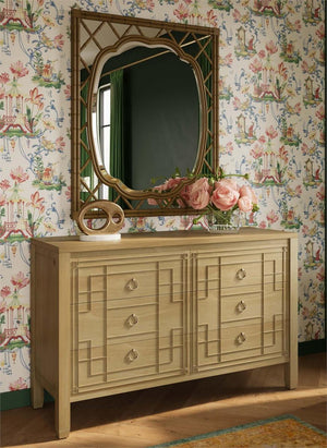 Biarritz Mirror in Antique French Oak-Blue Hand Home