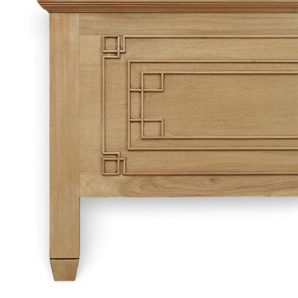 Knightsbridge Queen Bed in Fruitwood-Blue Hand Home