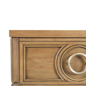 Chalfont 2 Drawer Bedside Table in Antique French Oak-Blue Hand Home