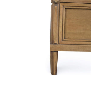 Chalfont 2 Drawer Bedside Table in Antique French Oak-Blue Hand Home