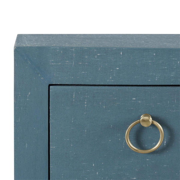 Seville Server Wrapped in Azure Linen-Blue Hand Home
