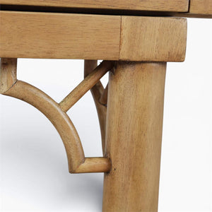 Chelsea Pedestal Desk in Antique French Oak-Blue Hand Home