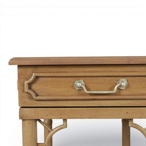 Chelsea Pedestal Desk in Antique French Oak-Blue Hand Home