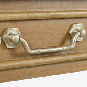 Chelsea Pedestal Desk in Antique French Oak-Blue Hand Home