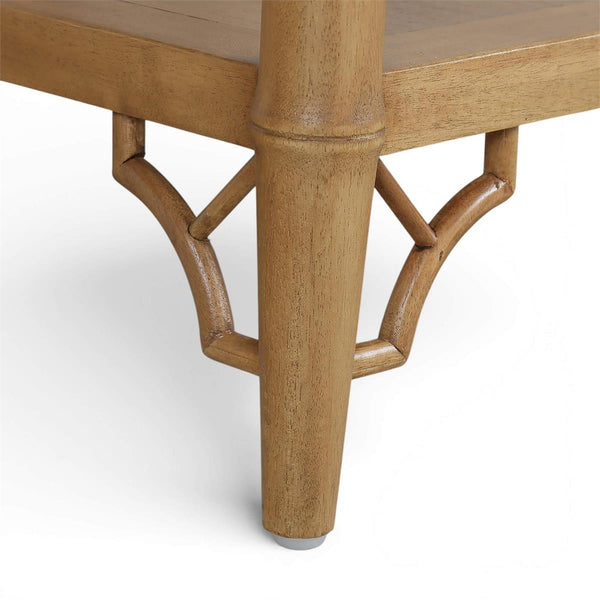 Chelsea Pedestal Desk in Antique French Oak-Blue Hand Home