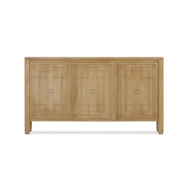 Knightsbridge Narrow 3 Door Sideboard in Fruitwood-Blue Hand Home