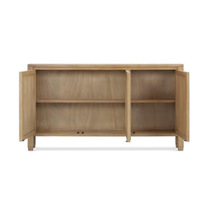 Knightsbridge Narrow 3 Door Sideboard in Fruitwood-Blue Hand Home