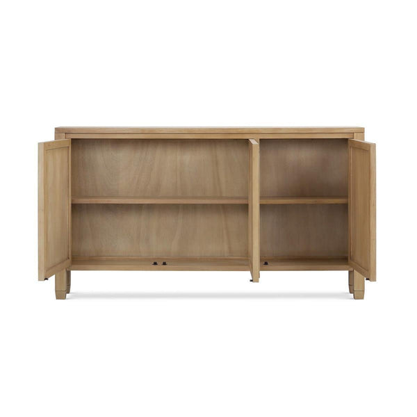 Knightsbridge Narrow 3 Door Sideboard in Fruitwood-Blue Hand Home