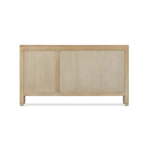 Knightsbridge Narrow 3 Door Sideboard in Fruitwood-Blue Hand Home