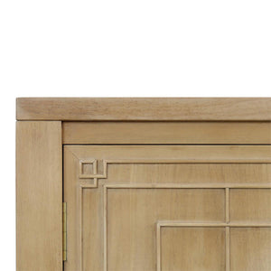 Knightsbridge Narrow 3 Door Sideboard in Fruitwood-Blue Hand Home