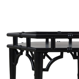 Grosvenor End Table in Batavia Black-Blue Hand Home