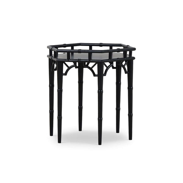 Grosvenor End Table in Batavia Black-Blue Hand Home