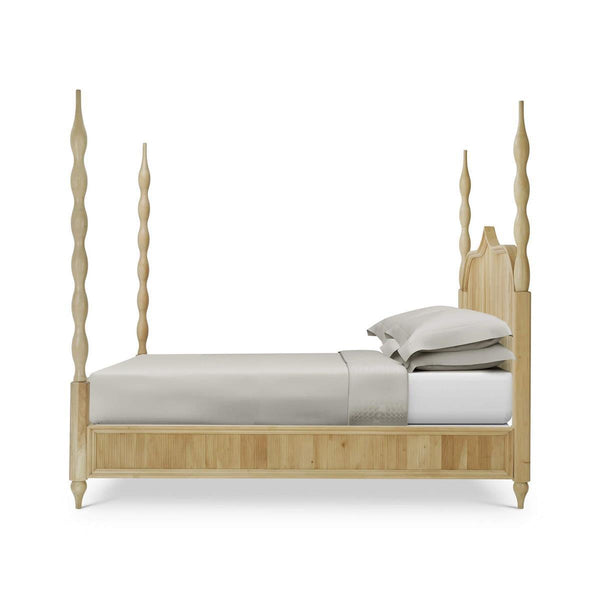 Brighton Wooden Back Bed King in Fruitwood (* comes w/ 2 poster options)-Blue Hand Home