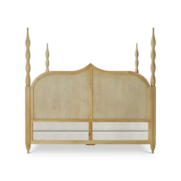 Brighton Wooden Back Bed King in Fruitwood (* comes w/ 2 poster options)-Blue Hand Home