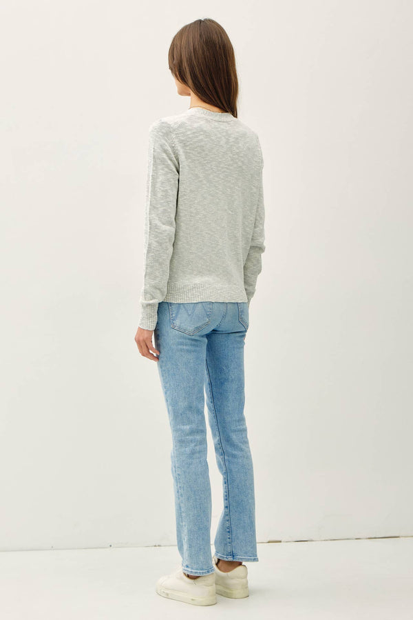 Cotton Slub Button Up Cardigan-Blue Hand Home