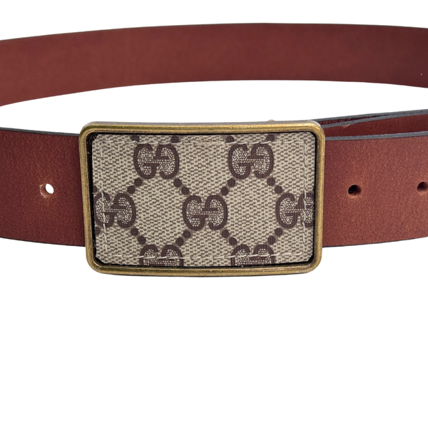 Boujee Belt | Upcycled Gucci & Leather-Blue Hand Home