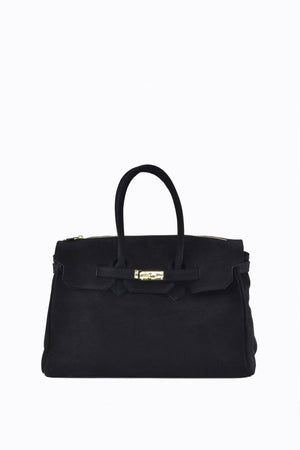 ELIZABETH BAG IN SUEDE-Blue Hand Home
