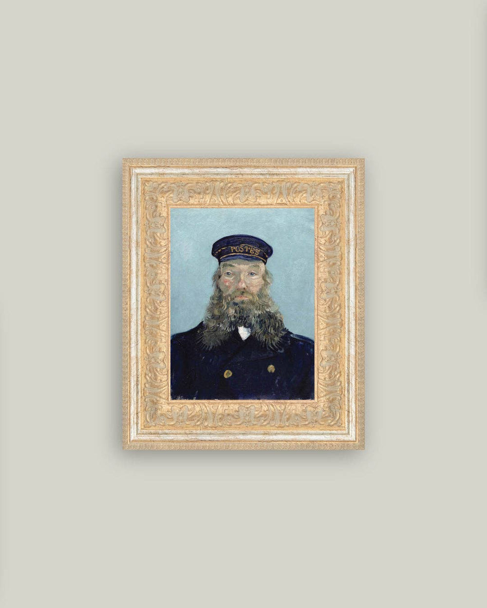 Portrait of a Postman Framed Antique Art-Blue Hand Home