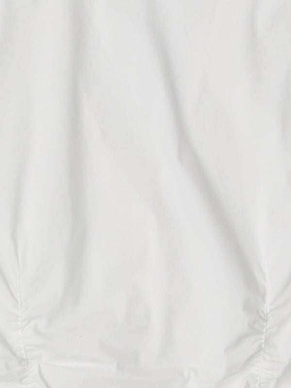 The Denali Top | Shirred V-Neck Cotton Top-Blue Hand Home