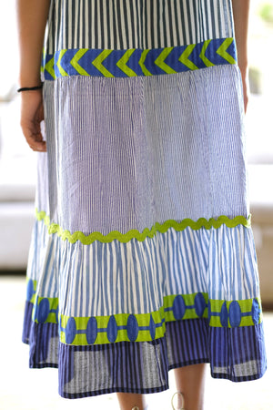 Audrey Handloom Maxi Dress Multi-Blue Hand Home