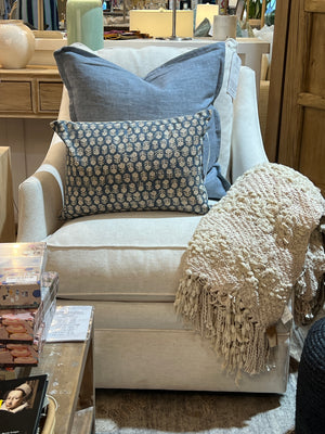 Lilah-016 Chair Swivel - In Store-Blue Hand Home