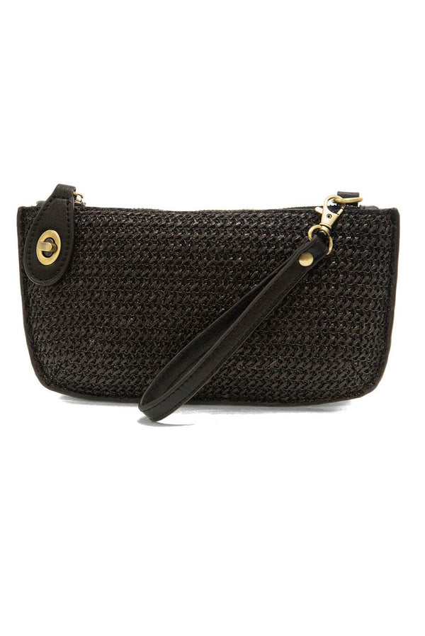 Straw Mini Wristlet Crossbody-Blue Hand Home