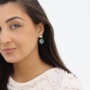 Coriandoli Earrings Colorful Beads - 24K Gold Plated