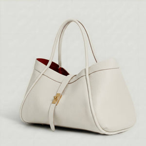 Elegant Large Genuine Leather Bag Made In Italy – 45x25x20