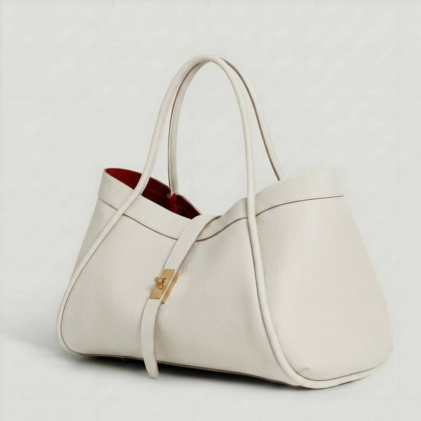 Elegant Large Genuine Leather Bag Made In Italy – 45x25x20