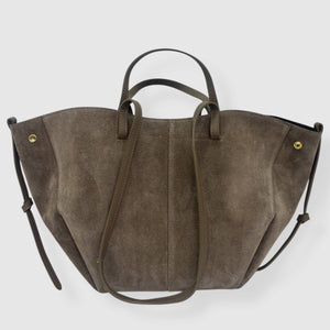Handcrafted Italian Suede Leather Bag Made In Italy
