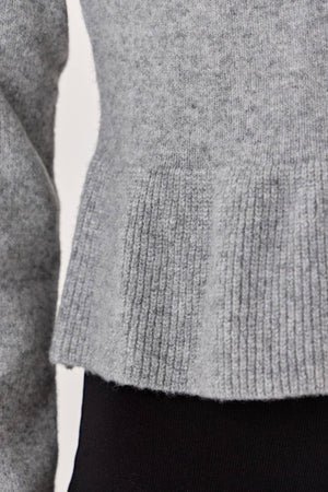 Covered Button Peplum Knit Cardigan