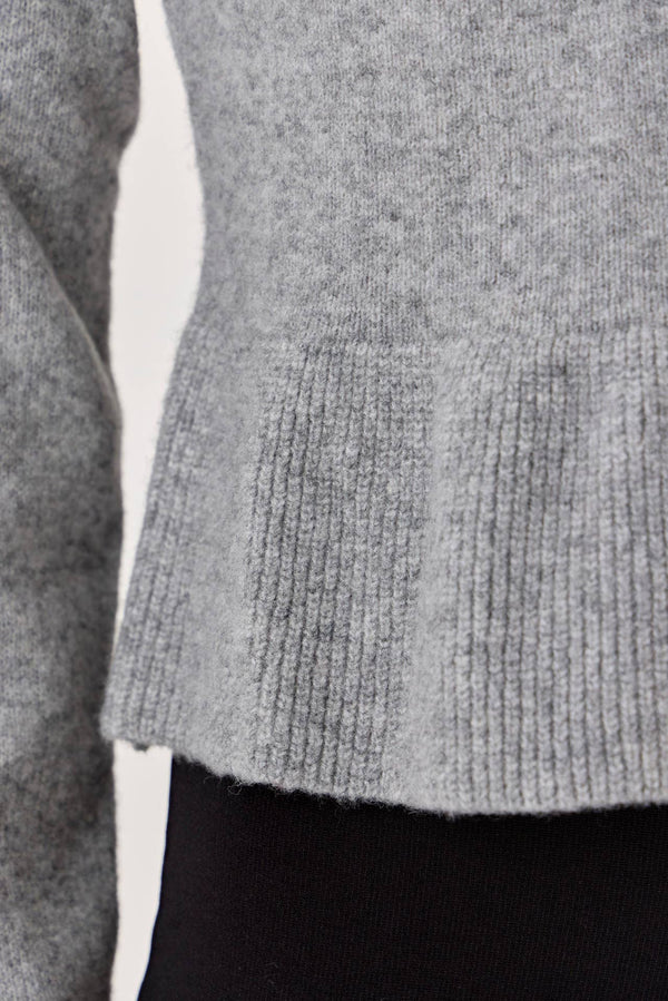 Covered Button Peplum Knit Cardigan