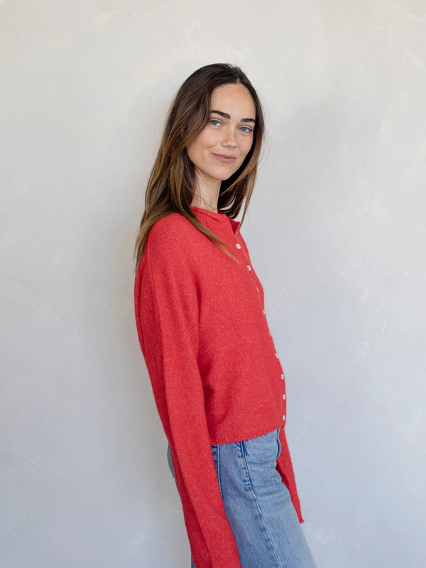Red Piper Cardigan-Blue Hand Home