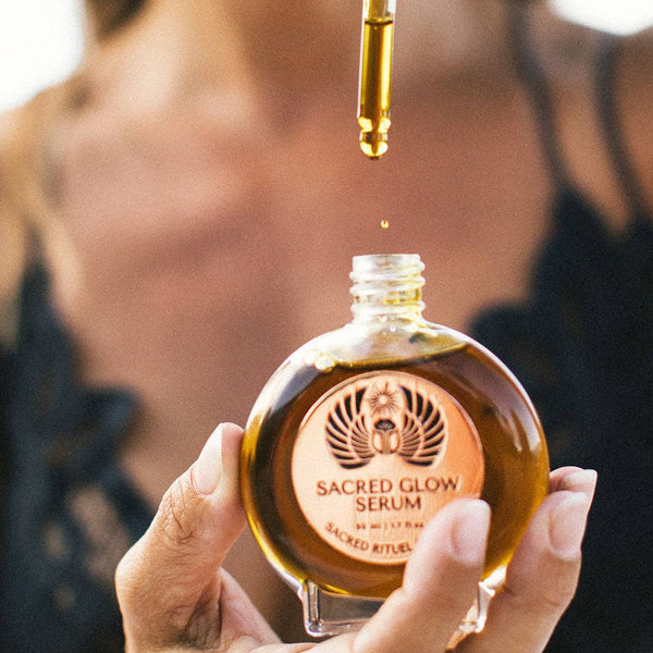 SACRED GLOW SERUM Organic Face Oil-Blue Hand Home