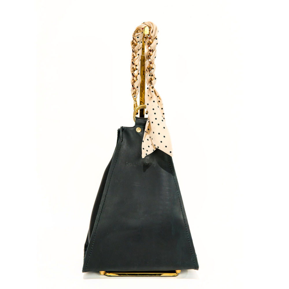 Leather Bucket Bag, Medium Size - The Millie-Blue Hand Home