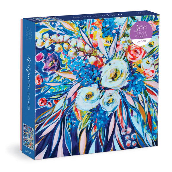 Artful Blooms 500 Piece Puzzle-Blue Hand Home