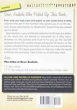 Dear Asshole: 101 Tear-Out Letters to Morons-Blue Hand Home