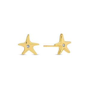 Starfish Velvet Set/3 Stud Gift Set-Blue Hand Home